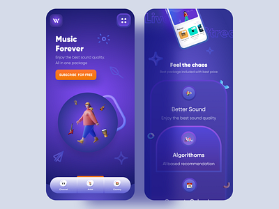 Music Web Responsive UI