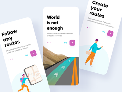 Navigation App app screen ar view create route follow route map map application maps mapviewer mobileapp mobileappdesign navigation navigation app onboarding onboarding screens route create routeapp routes tutorialscreen uidesign