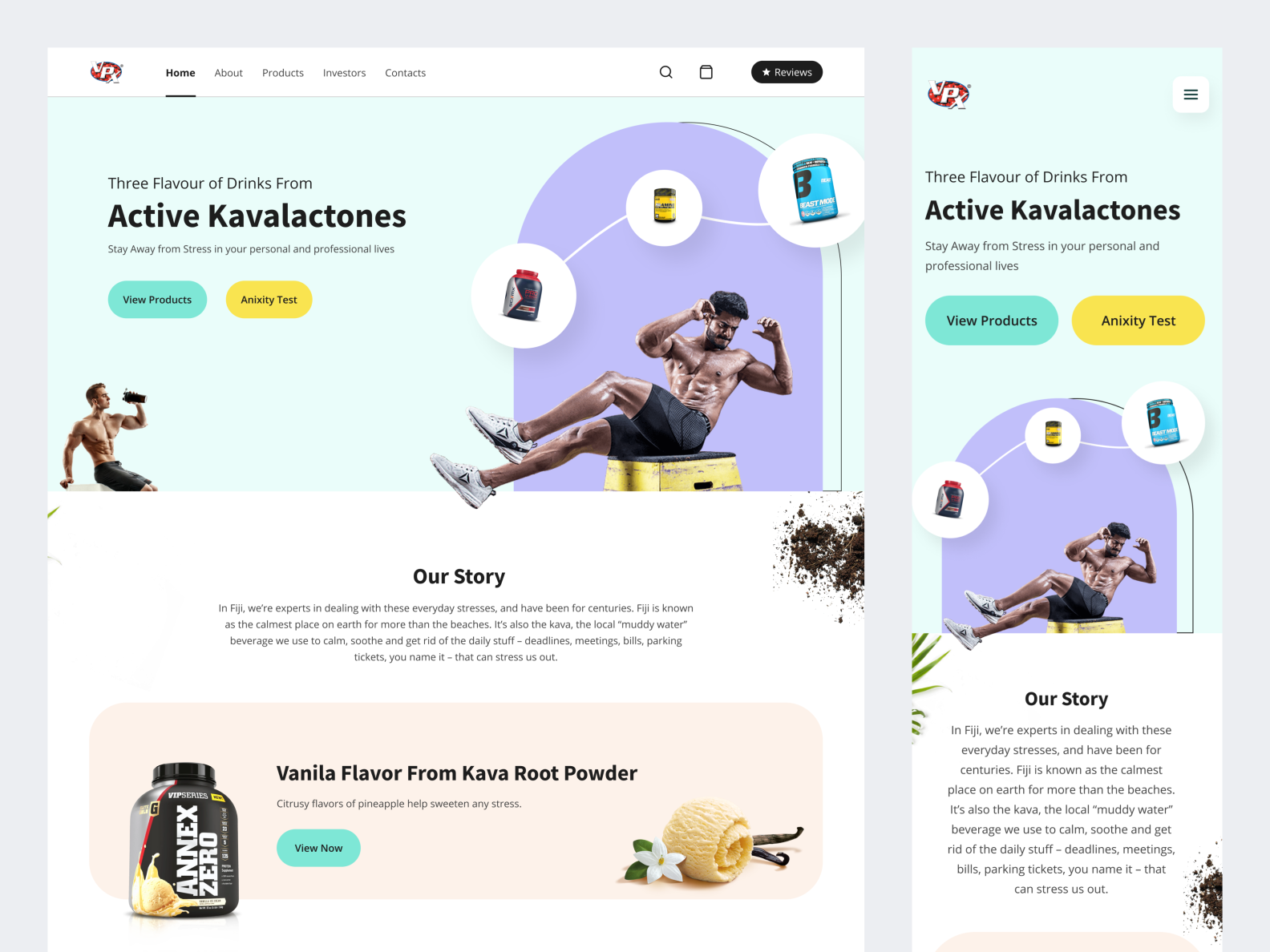 Supplement Product site by Syed Raju on Dribbble
