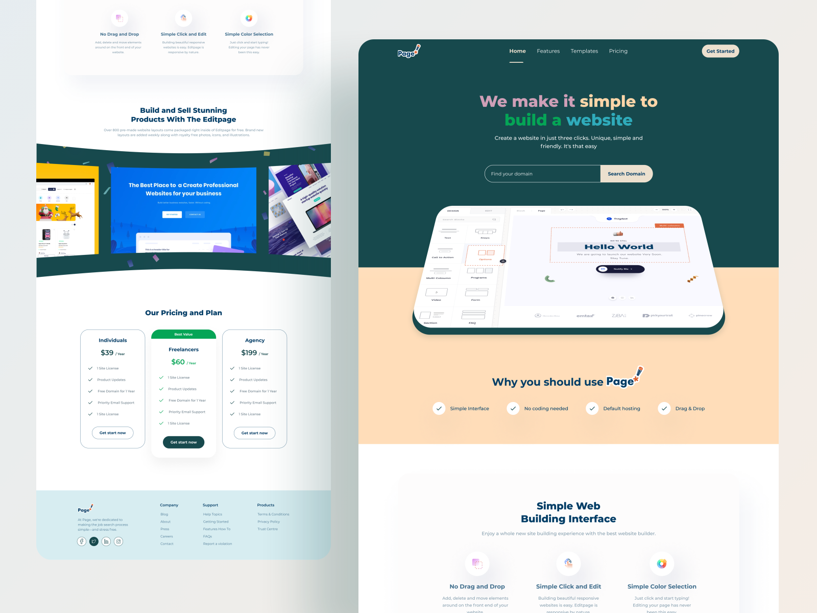 Website Builder by Syed Raju on Dribbble