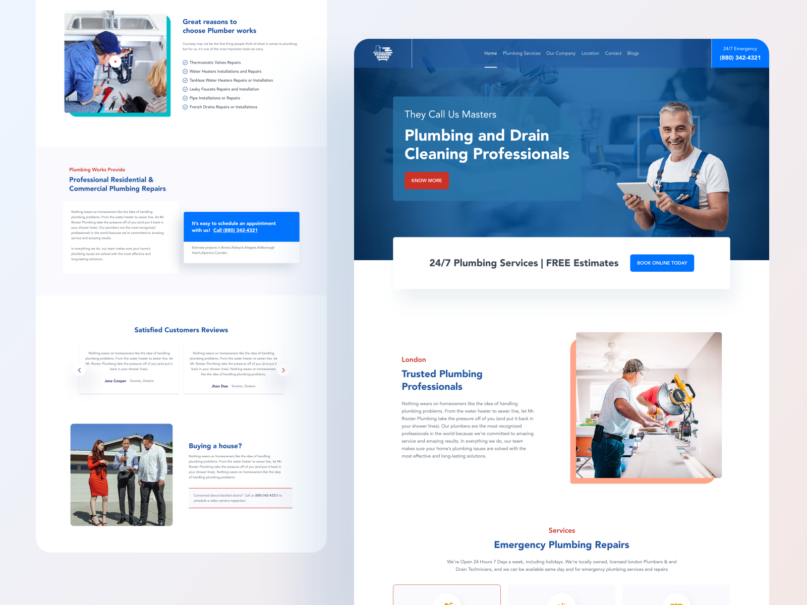 Plumbing Company Website By Syed Raju On Dribbble