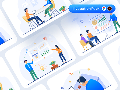Astart Illustration Pack - 03 adobe illustrator branding character creative figma uikit web