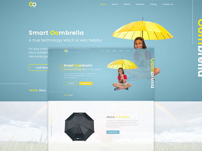 Oombrella Landing Page Concept artwork interaction landing page product landing page ui webdesign