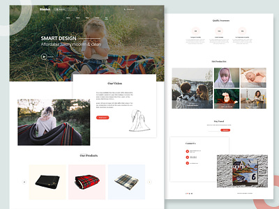 Blanket Landing Page Concept brand business creative dribbble best shot flat design landing page minimal mock up typography ui design user interface web design