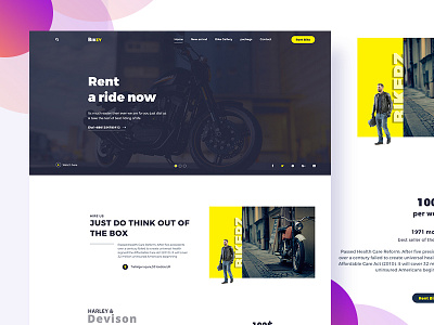 Bike Landing Page Concept agency template bike businesses company dribble best shot fun landing page ui ux web design