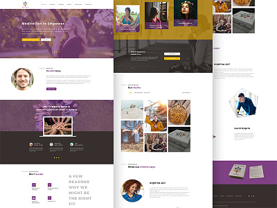 Agency template concept agency colorful concept landing page psd ui ux web design