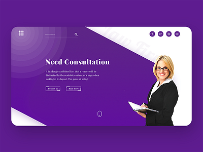 Concept for agency agency concept creative experiment landing page law firm legal ui ux violet web design