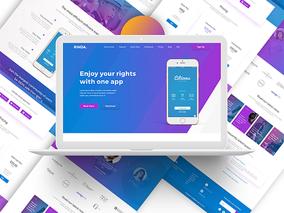 App Landing Page 02 (Gradient)