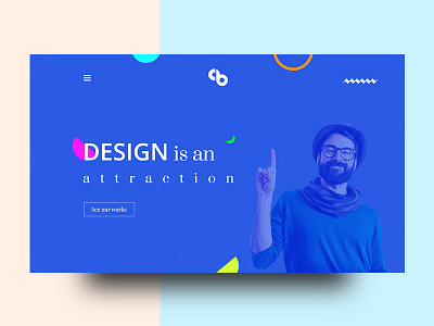 Visual Expression -02 beard blue bubble color creative design design header new trend shapes typography ui ux