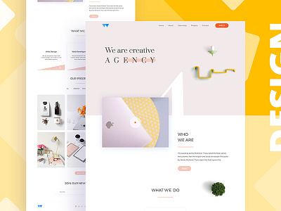 Agency Landing Page 04 agency branding business color completed creative landing page minimalist shape template user interface web