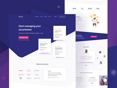 Cloud Managing Web Apps Concept 03 2018 app landing apps blue cloud creative google landing page managing minimal ui ui web