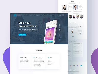 Agency Landing Concept 2018 agency blue businesses clean elegant landing page minimal theme user experience user interface website