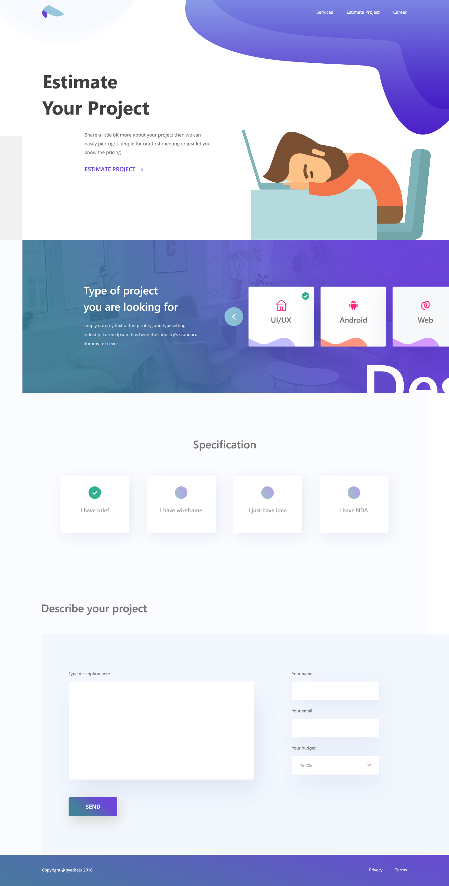 Dribbble - syed_raju_estimate_project.png by Syed Raju