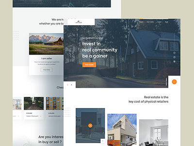 Advisor-Real Estate Landing Concept design home house interface landing page property real estate ui ux web web design website