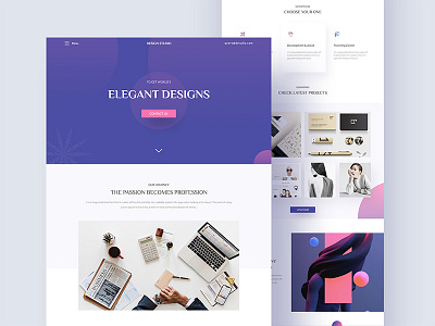 Design Studio (Agency Landing Page) agency blue clean design gradient interface landing page minimal ui ux web