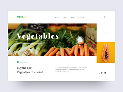 Blog---- Header Exploration blog buy header landing minimal news shop store ui ux vegetable web