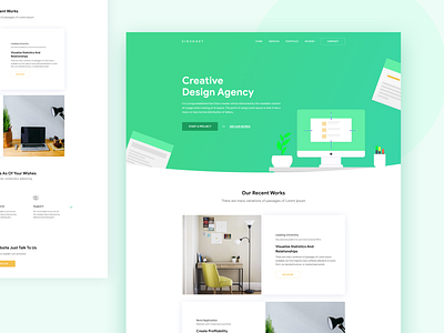 Agency Template Concept 2018 clean color creative illustration landing page minimal typography ui user interface web web design