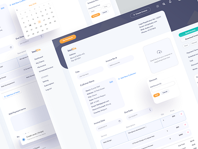 Invoice Generator UI 02 2019 clean client work dashboard dashboard ui generator hiwow input invoice invoice template pages series sketch software design ux web web application webapplication webapps webdesign