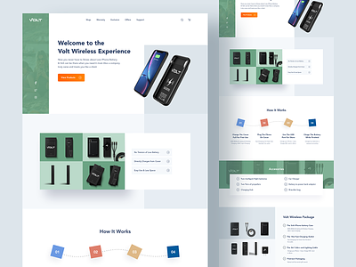 Product Landing Page! battery charger clean creative landing page minimal mobile phone product sell shopify theme ui uidesign uiux web design webdesign website