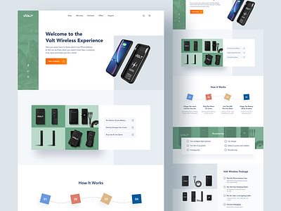 Product Landing Page! battery charger clean creative landing page minimal mobile phone product sell shopify theme ui uidesign uiux web design webdesign website