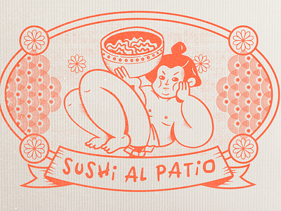 Sushi Sello branding character design illustration japan logo procreate stamp stamp design sushi