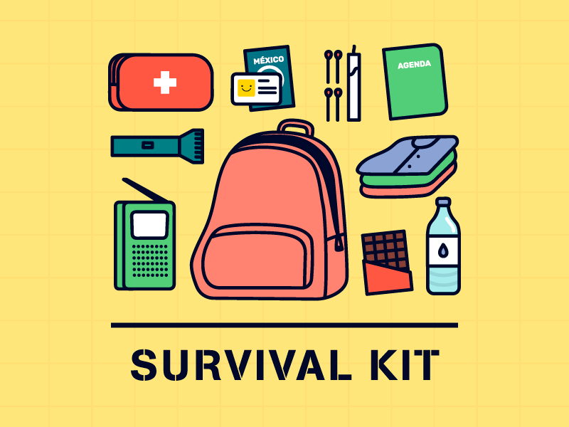 Earthquake Survival Kit by Ariana Sánchez on Dribbble