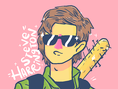 Steve Lovers Club badass boy guy handsome lettering lovely shine steve harrington stranger things sunglasses