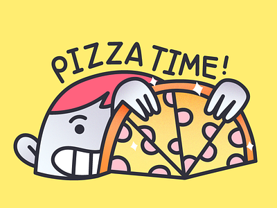 Pizza Time dinner happy meal pizza roomie shiny sticker tasty time