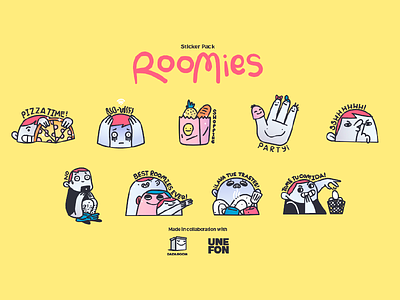 Sticker Pack flatmate pack roomates roomie sheet sticker stickers