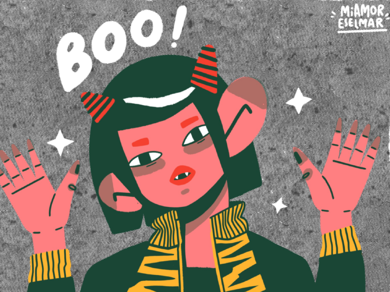 Oni Girl characterdesign boo demon oni onigirl