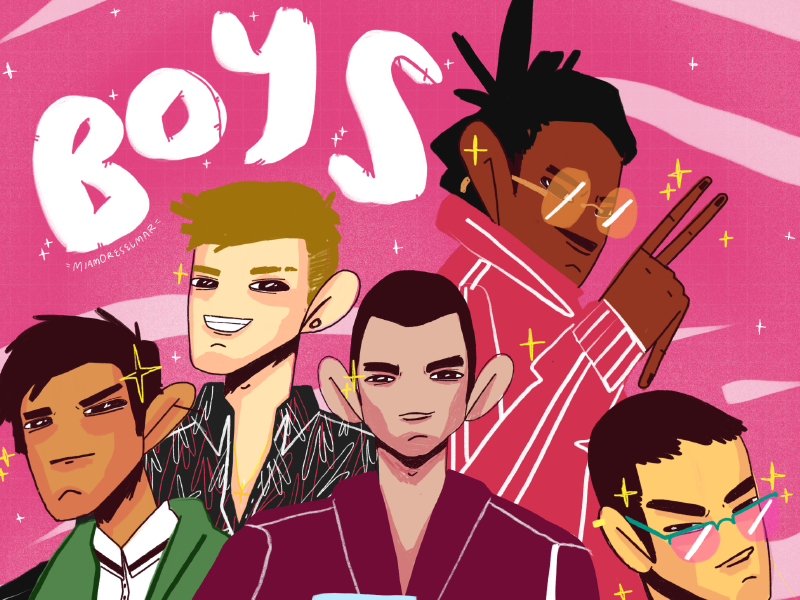 Boys characterdesign style fashion letter lettering guys pop video boys