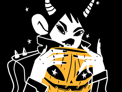 Halloween demon diablo digitalsketch halloween illustration procreate pumpkin