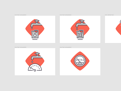 Fuel consumption icons research