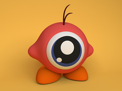 Waddle Do bros c4d character cinema 4d clay clean design kirby model nintendo smash waddle do
