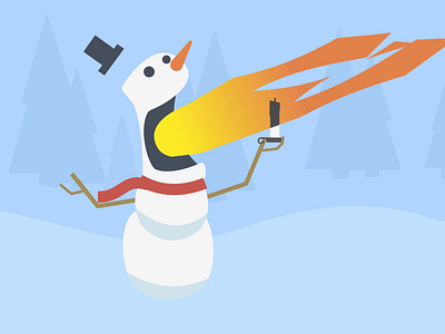 Flaming Frosty after effects animation character christmas fire funny holiday holiday card motion scarf snow snowman winter