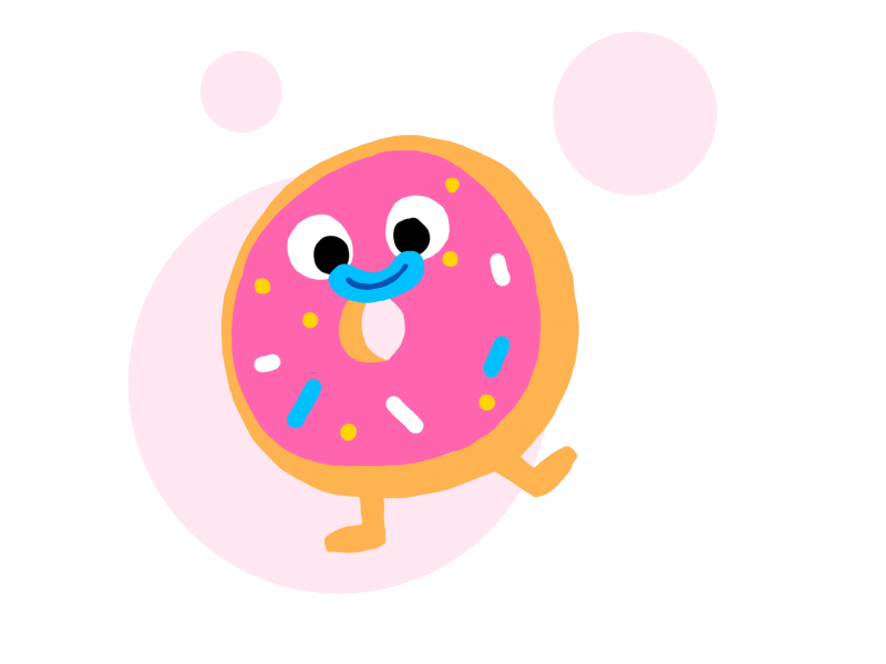 Dancin' Donut - Snapchat animation character cute donut food foodie funny illustration motion