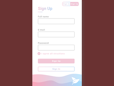 Sign Up UI graphic design logo ui