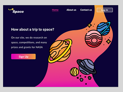 Landing Page Ui Design design graphic design illustration ui ux vector web