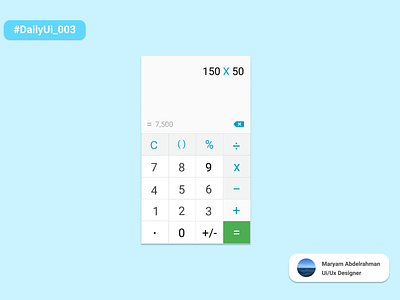 Calculator Ui Design For Mobile App