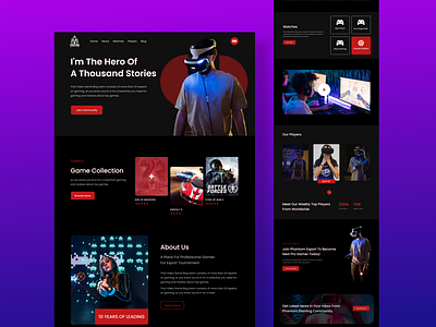 PHANTOM - Gaming Shop Landing page