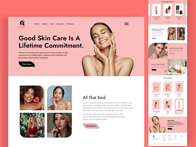 Skincare - Web Landing page