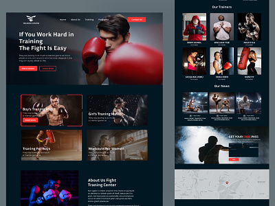 Fight Training Center WEB Landing Page