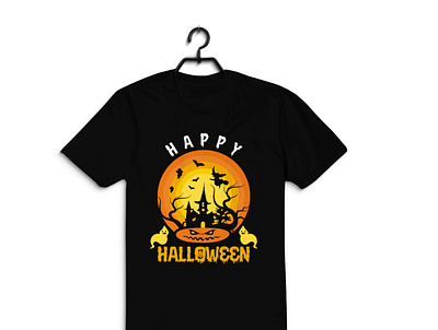 Happy Halloween T- Shirt Design ghost t shirt graphic design graphics halloween halloween t shirt new t shirt pumpkin pumpkin t shirt design shirt t shirt typographies t shirt typography vector