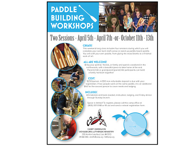 Paddle Building Workshop Flyer collateral design flyer