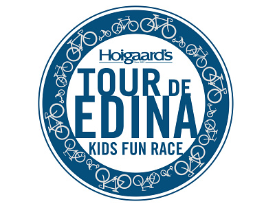 Tour de Edina Kids Fun Race Logo collateral design logo