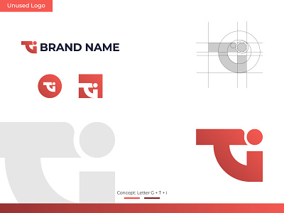 Letter G + T + I Minimalist Logo Design