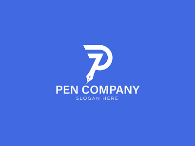 P Letter Pen Logo Design