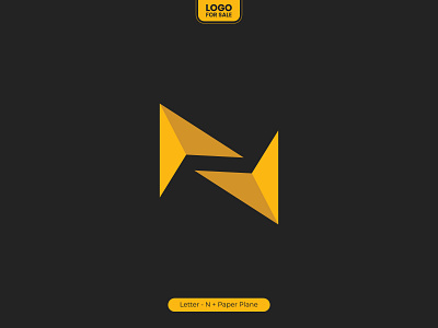 Letter N Paper Plane Logo Design travel company logo