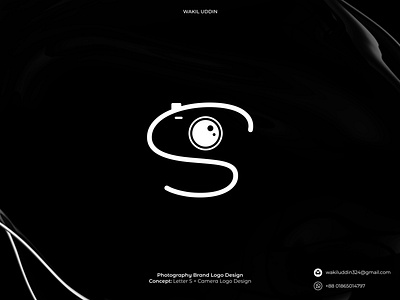 Letter S Photography Logo Camera Lens Concept Design letter s photography logo