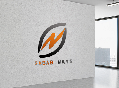 Our Logo On The Wall Mockup 3d branding graphic design logo